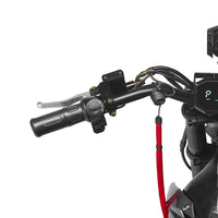 HappyRun F18 2.0 mid-drive off-road electric dirt bike: 60V 6000W peak mid-drive motor, 245 Nm torque, 46 mph top speed, 1800Wh battery, hydraulic disc brakes, full suspension, 26.5-inch seat, 2.0-gen features (reverse, NFC unlock, magnetic safety)