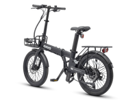 ENVO Lynx 20 foldable e-bike rear view with rack and taillight visible.