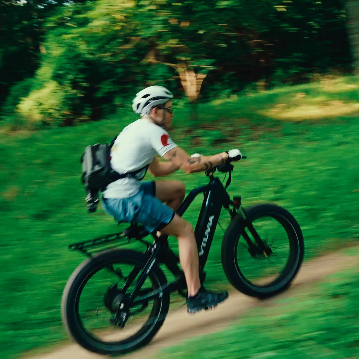 VTUVIA Gemini long-range electric bike side profile with rear rack