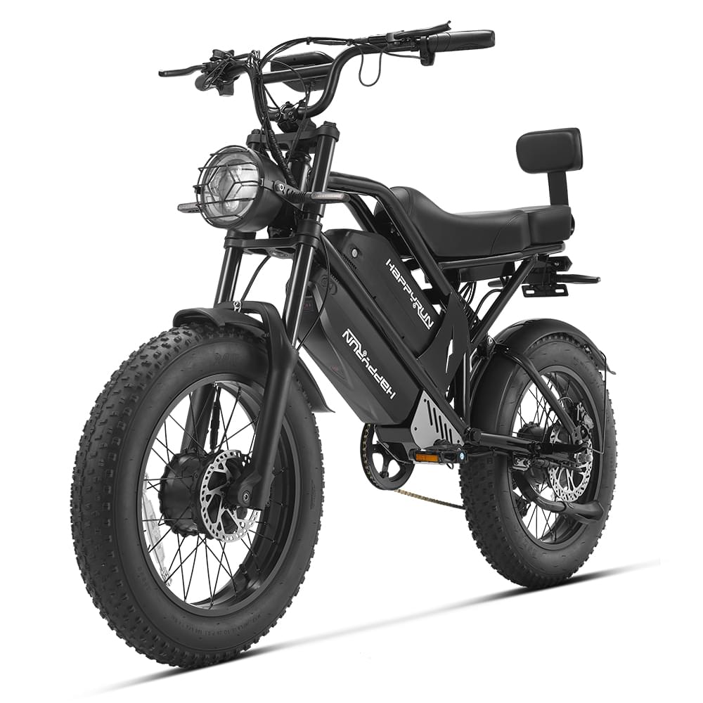 HappyRun G70 Pro Dual-Motor Dual-Battery Cargo Electric Bike, official HappyRun product image 6