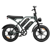 Black dual-battery CycHunter with brown saddle, shown from the side