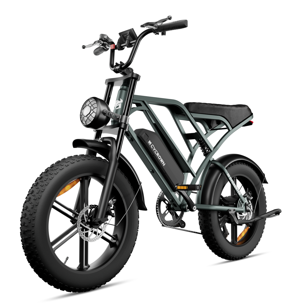 Front three-quarter product view of the mint green CycHunter