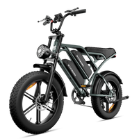 Front angle of the black CycHunter with its two frame batteries