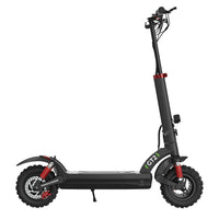 Left-side product view of the isinwheel GT2 with its folding stem upright