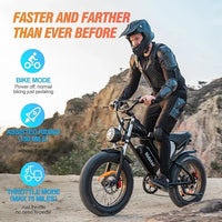 Ridstar Q20 Pro Dual-Motor Electric Bike rear hub motor and drivetrain