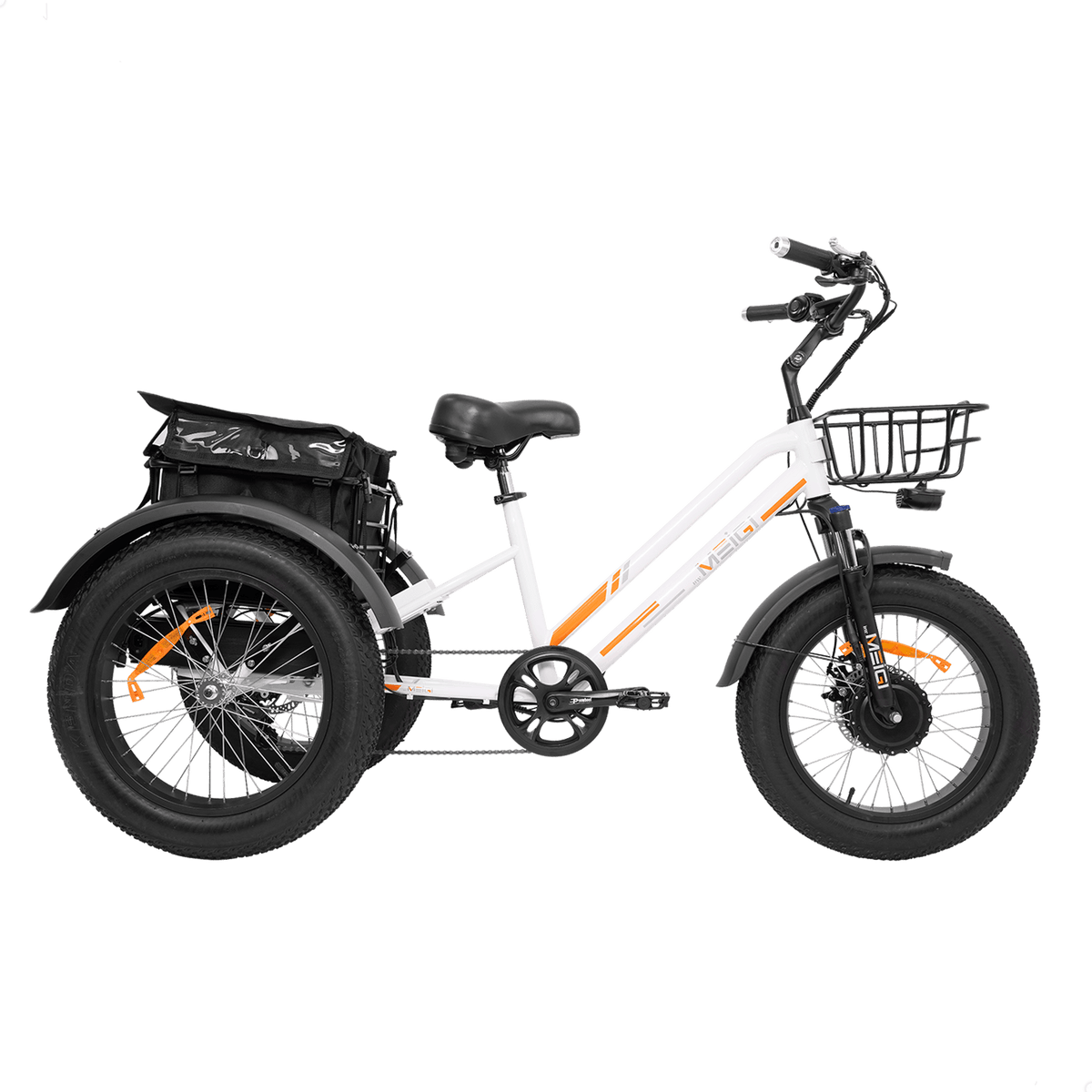White DWMEIGI MG1703-ZEUS electric cargo trike side profile