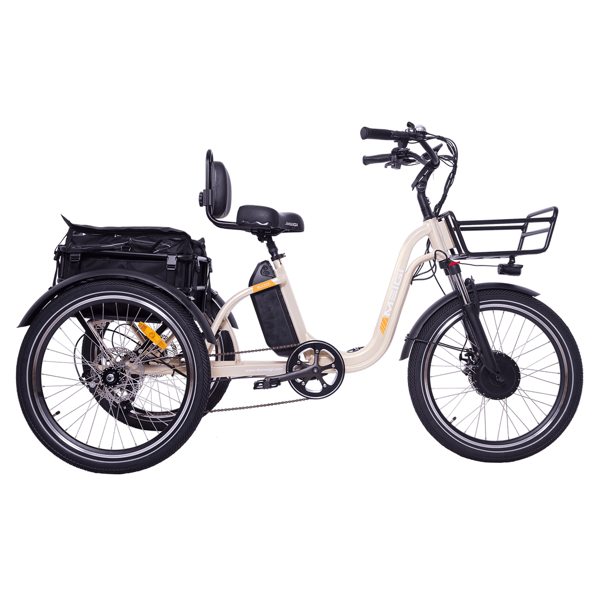 Champagne DWMEIGI MG2303-BLAZER electric trike side profile