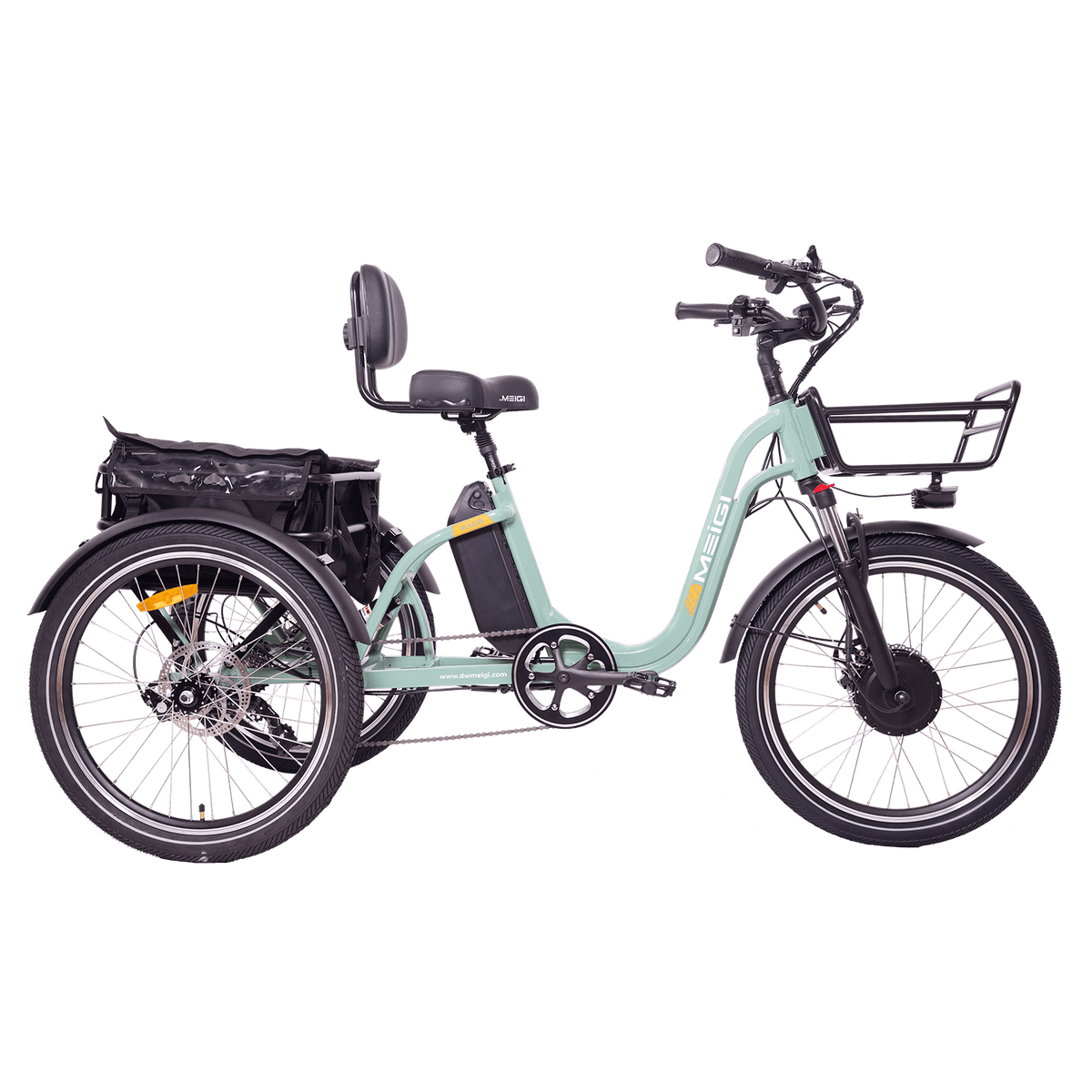 Green DWMEIGI MG2303-BLAZER electric trike side profile