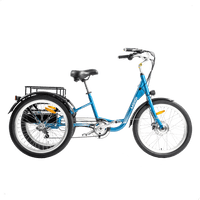 Red DWMEIGI MG708-HERA step-through electric trike side profile