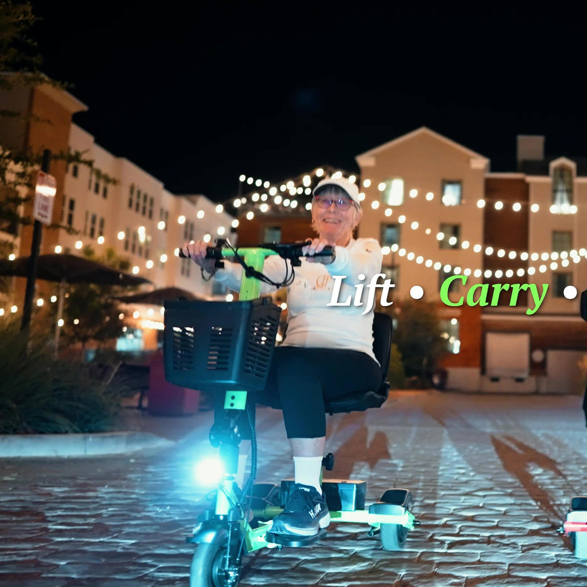 Hoverfly T3 Foldable 3-Wheel Mobility Scooter | 13-Mile Claim — side or lifestyle view