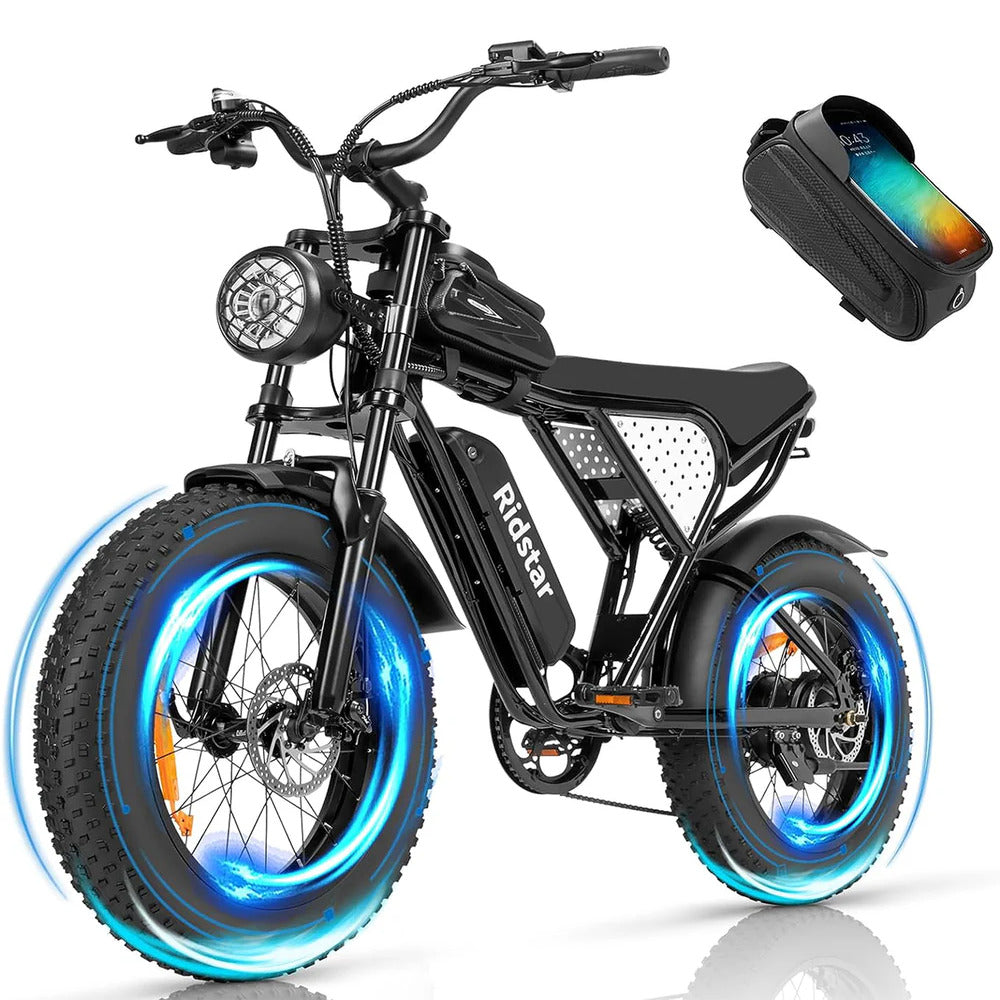 Ridstar Q20 Lite Fat-Tire Electric Bike side profile on a white background