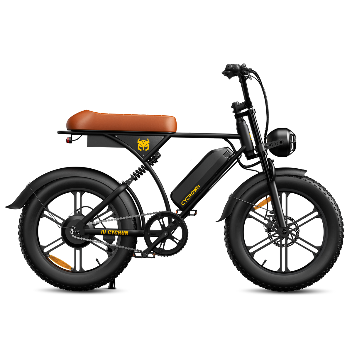 Black CycRun 2.0 with brown saddle shown from the side