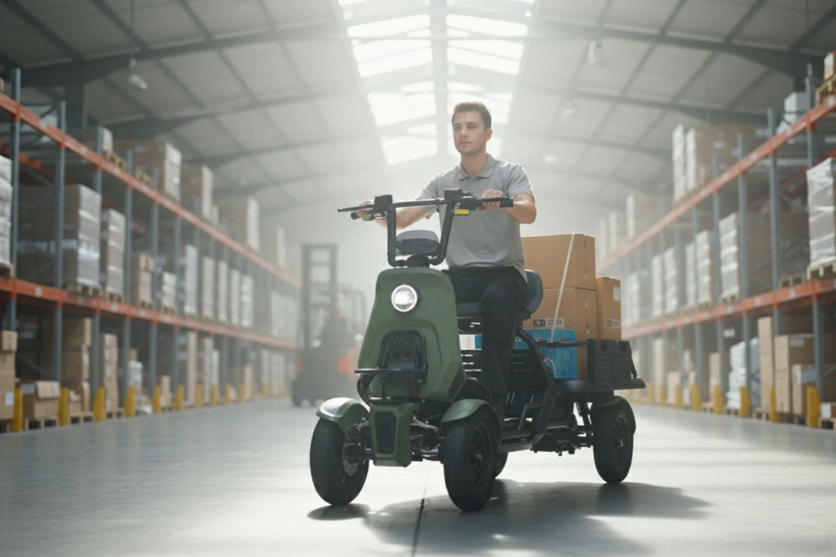 EUNORAU S1000 Utility Vehicle with adjustable rider seat and rear cargo bed