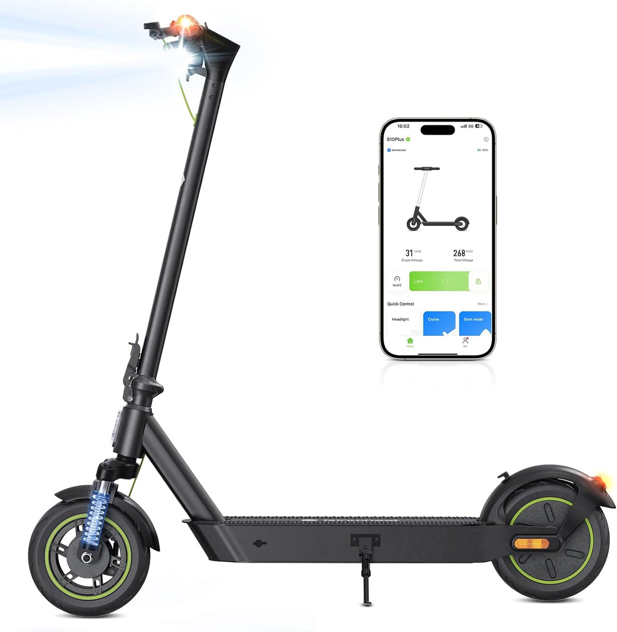isinwheel S10 Plus Commuter Electric Scooter compact storage position