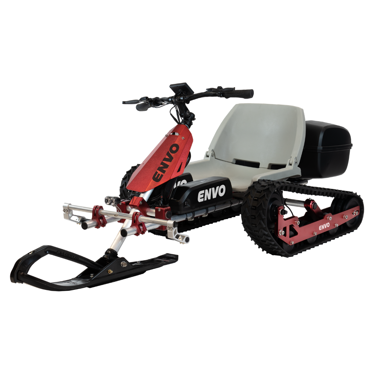 ENVO Electric SnowKart in a snow setting.