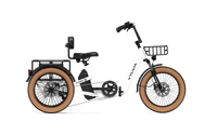 VTUVIA E-COZY electric trike in pearl white, side view