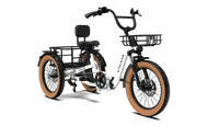 VTUVIA E-COZY electric trike in pearl white, front three-quarter view