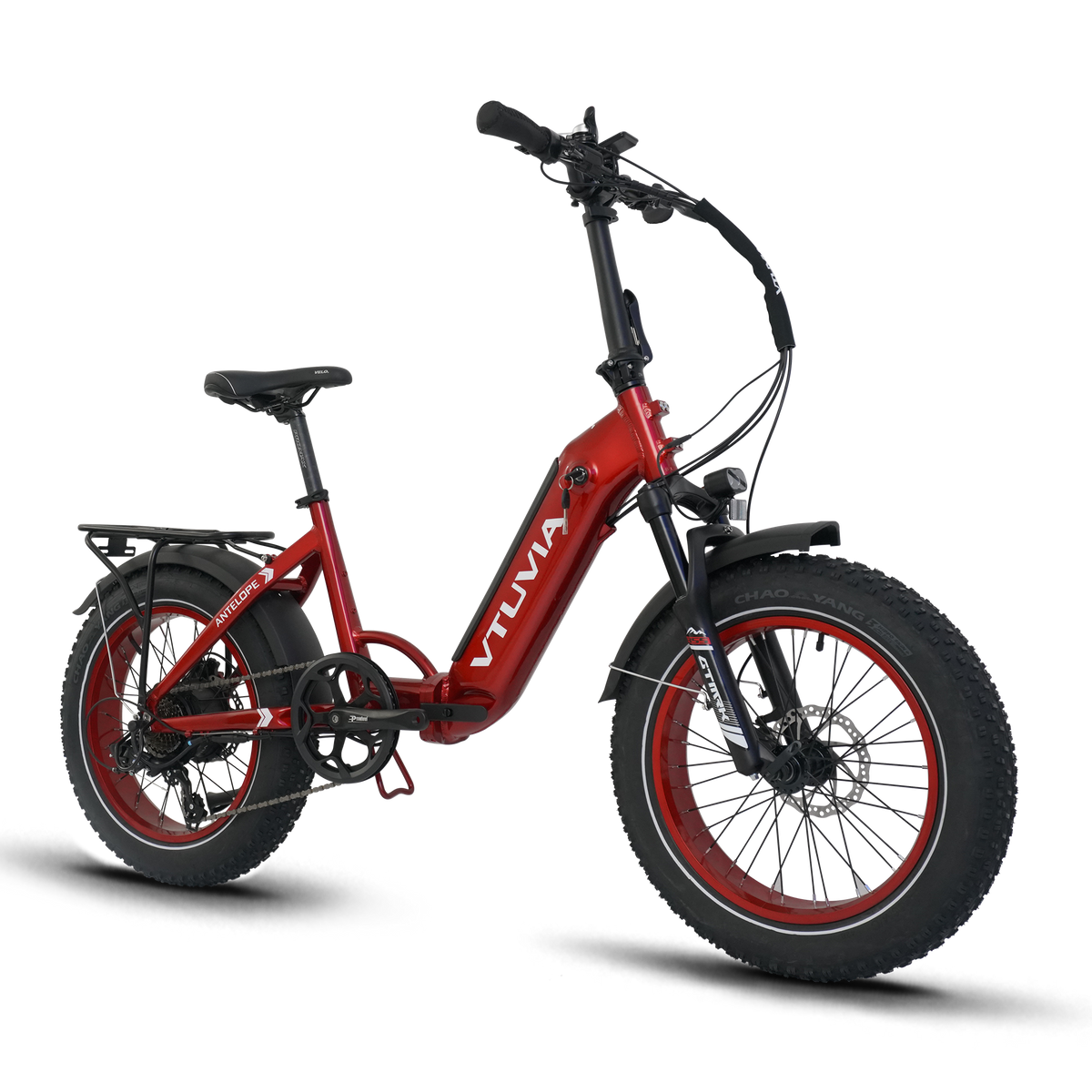 VTUVIA SX20 red electric bike rear angle
