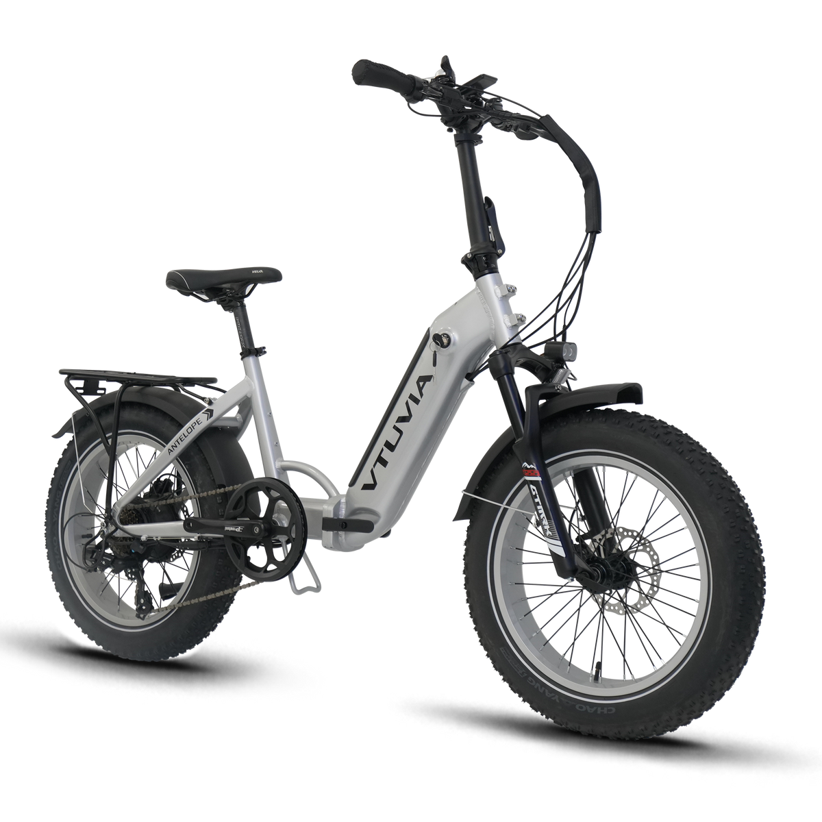 VTUVIA SX20 silver folding electric bike side profile