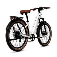 White VTUVIA Zeal XT8 commuter e-bike with battery and rear rack