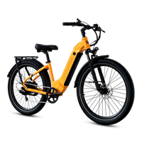 VTUVIA Zeal LT7 yellow commuter e-bike with rear rack and full fender coverage