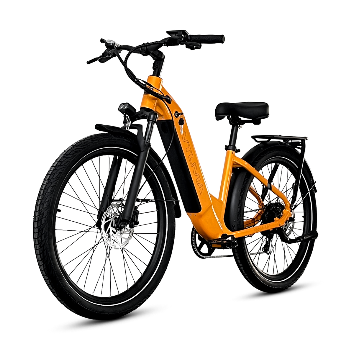 VTUVIA Zeal LT7 step-through e-bike profile with integrated battery and commuter controls